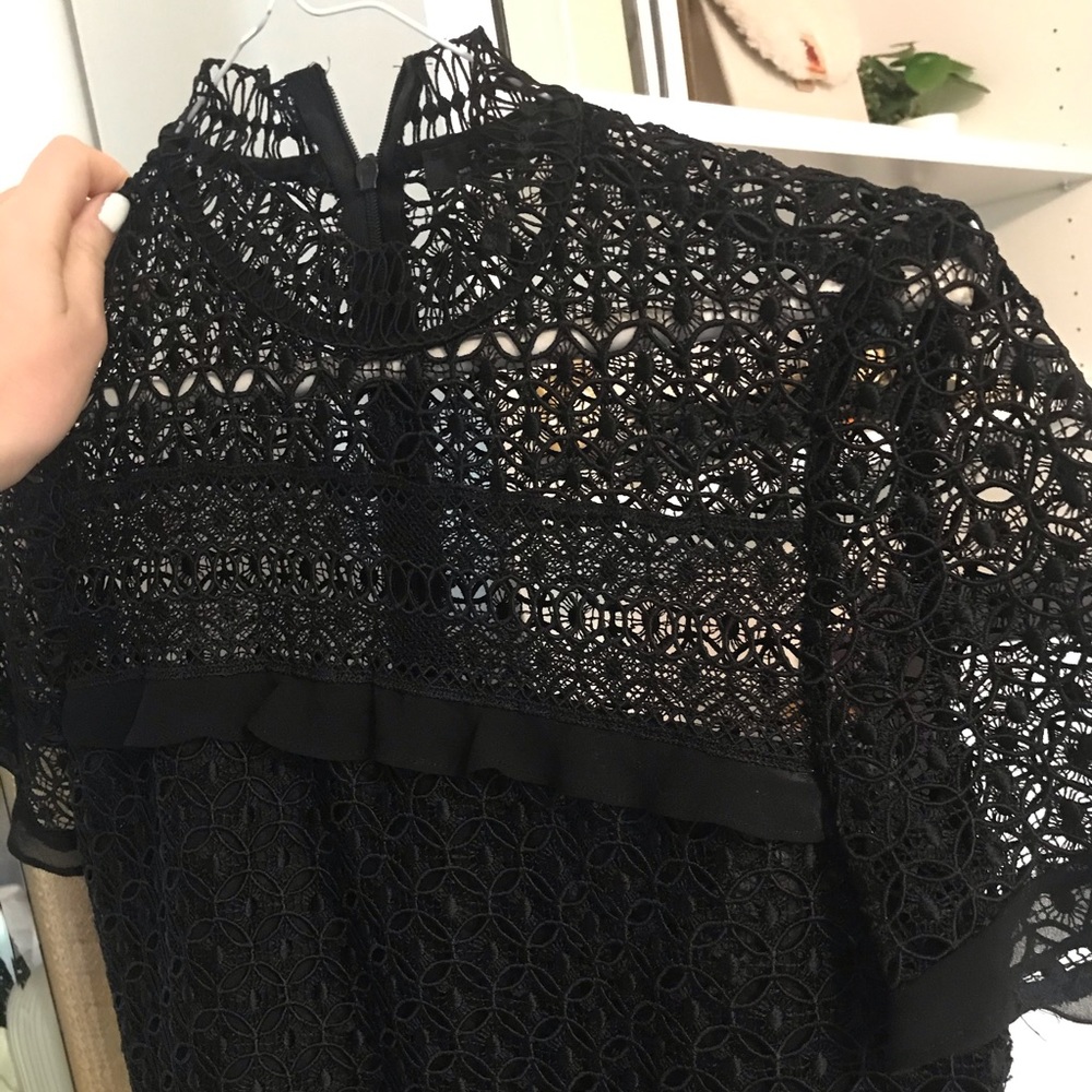 Beautiful black Zara top with lace detail